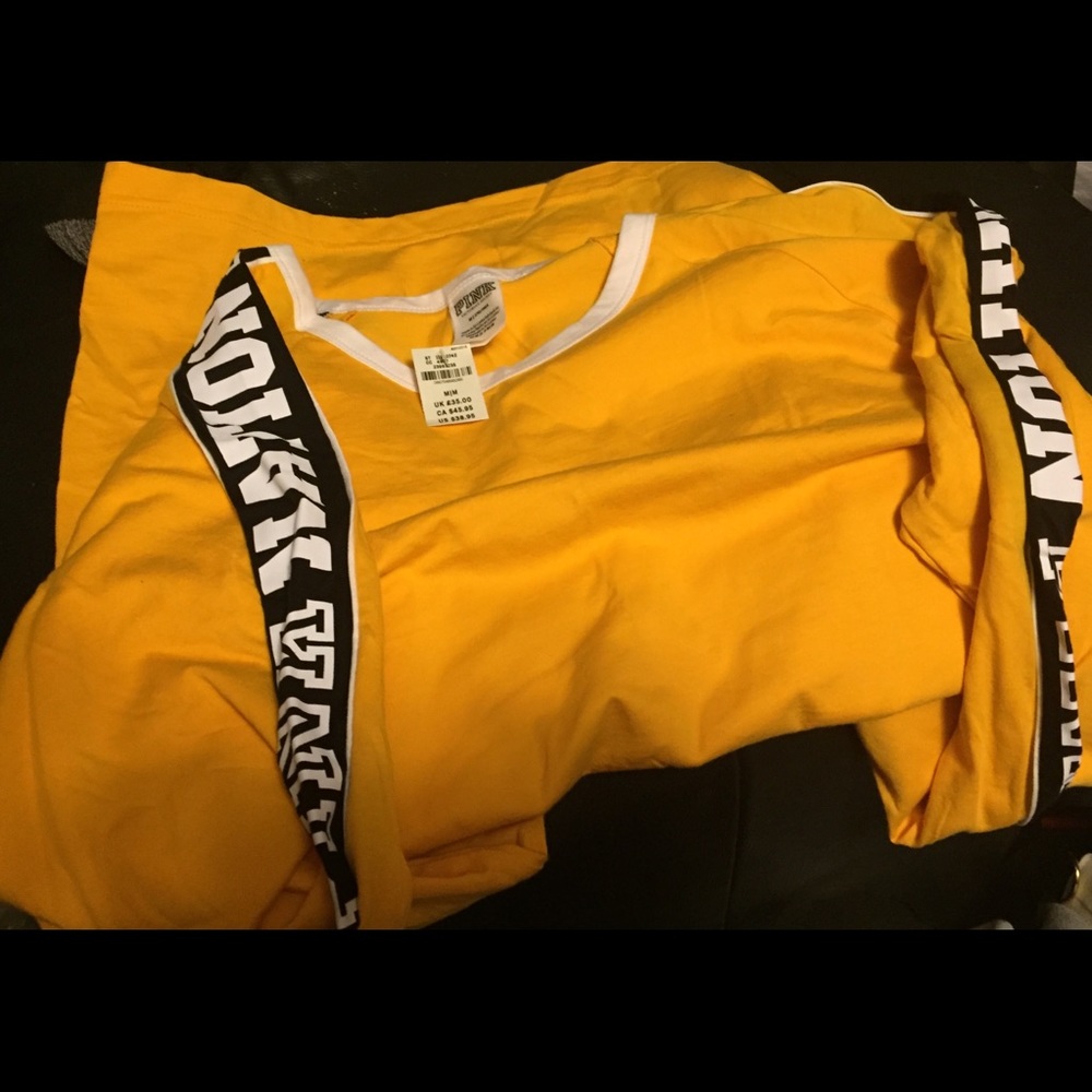 Yellow Victoria secret pink shirt
